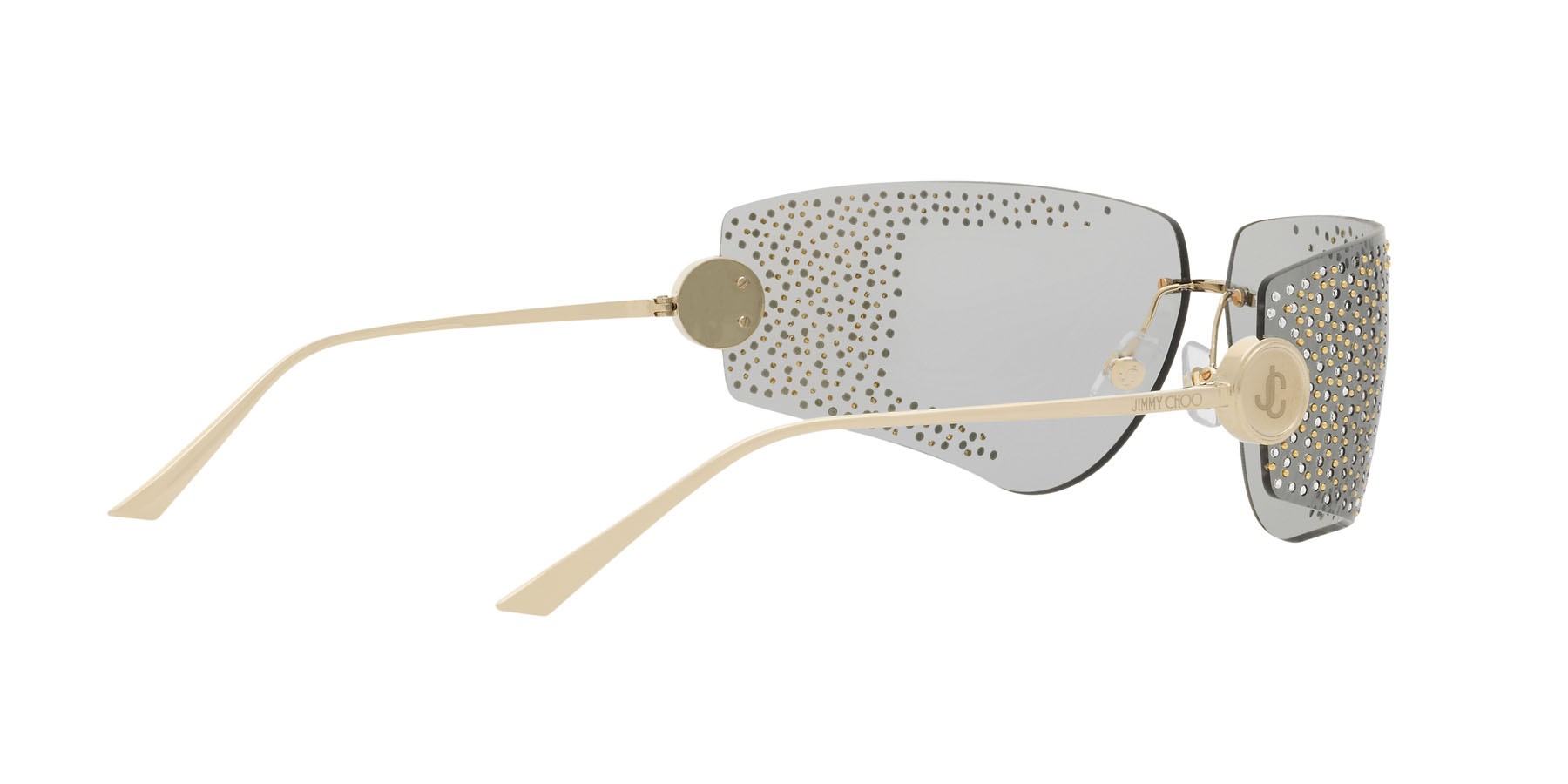 Occhiali da sole Jimmy Choo JC 4009B (300687) colore oro pallido forma quadrato lenti grigio chiaro