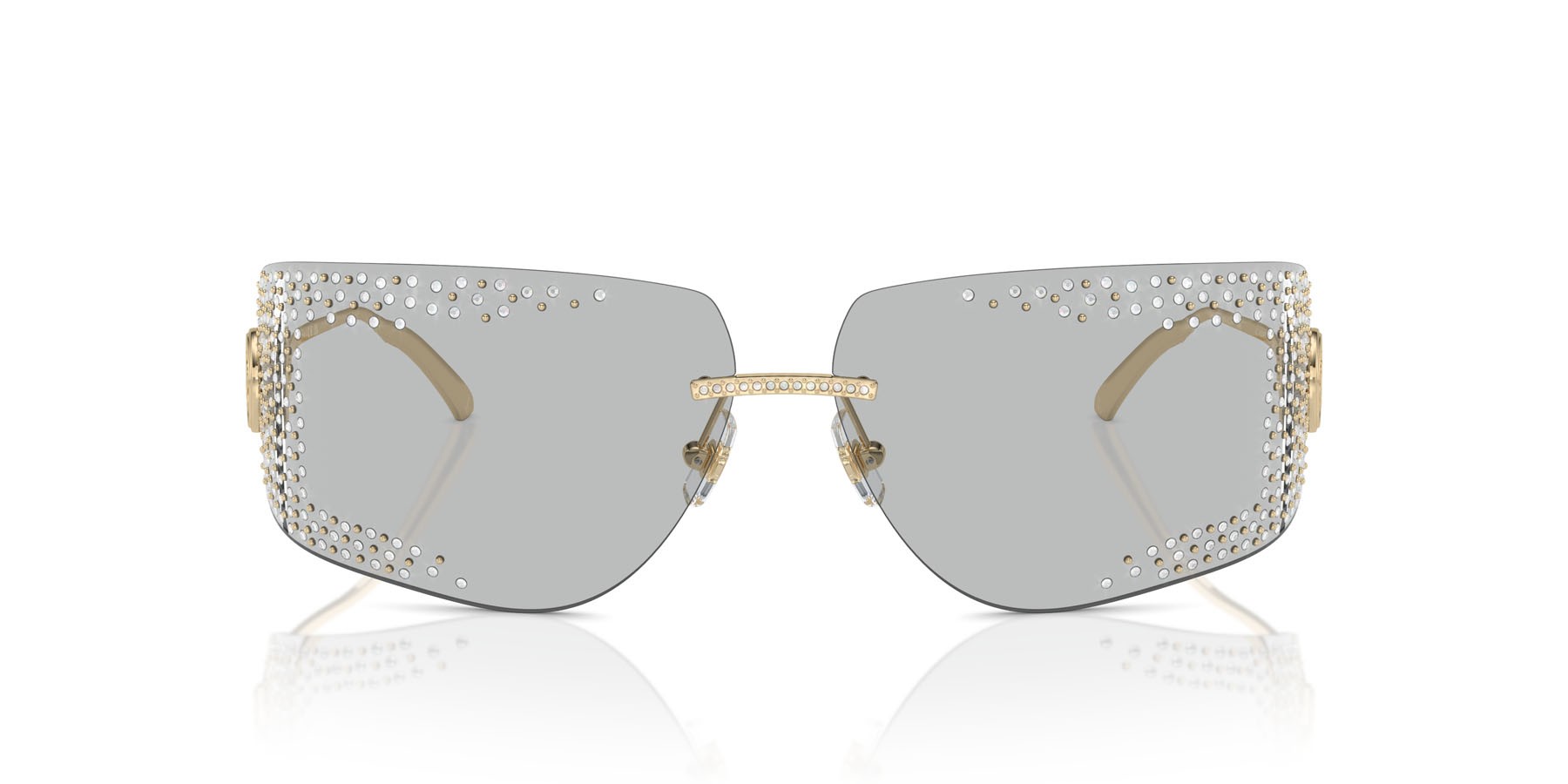Occhiali da sole Jimmy Choo JC 4009B (300687) colore oro pallido forma quadrato lenti grigio chiaro
