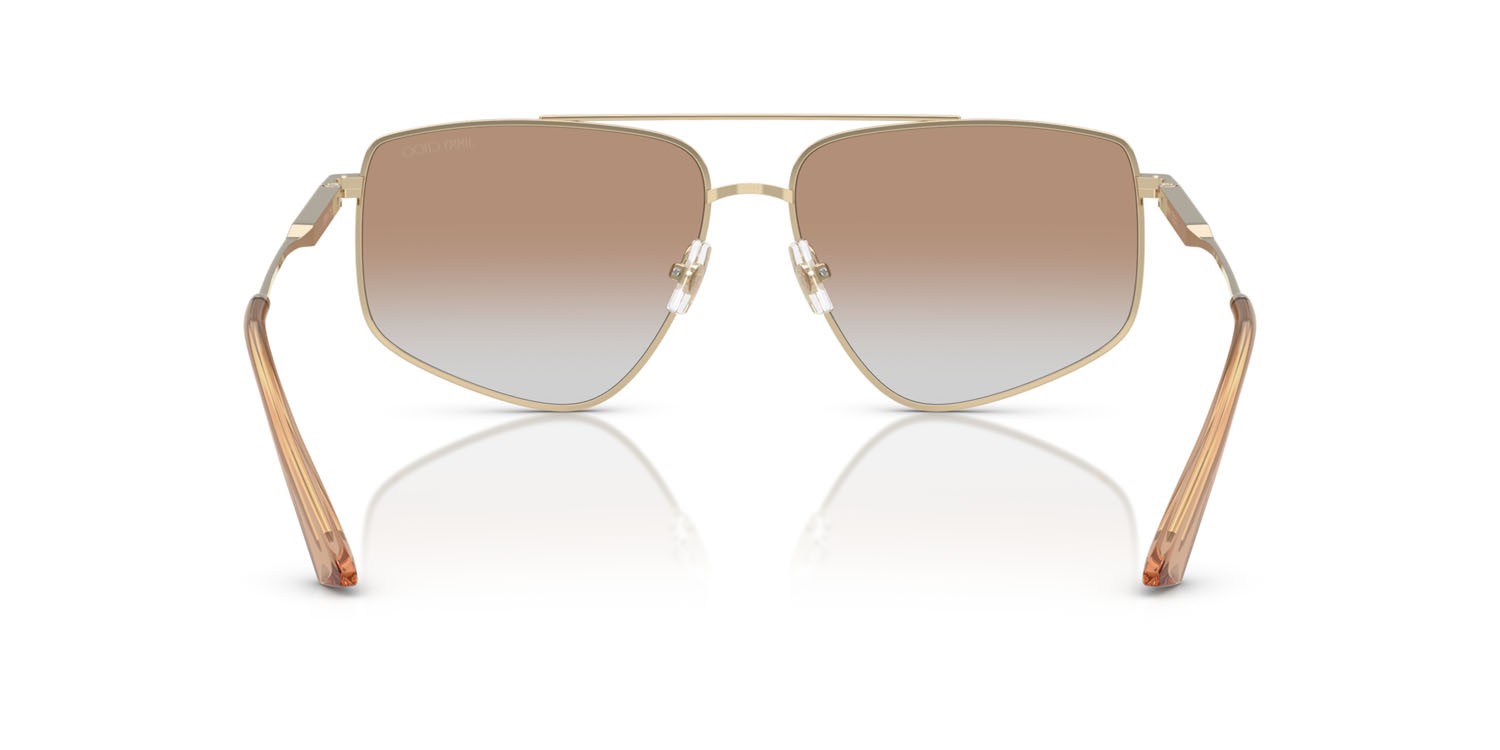 Sunglasses Jimmy Choo JC 4011 (30060G) color oro pallido shape aviator lenses clear gradient orange
