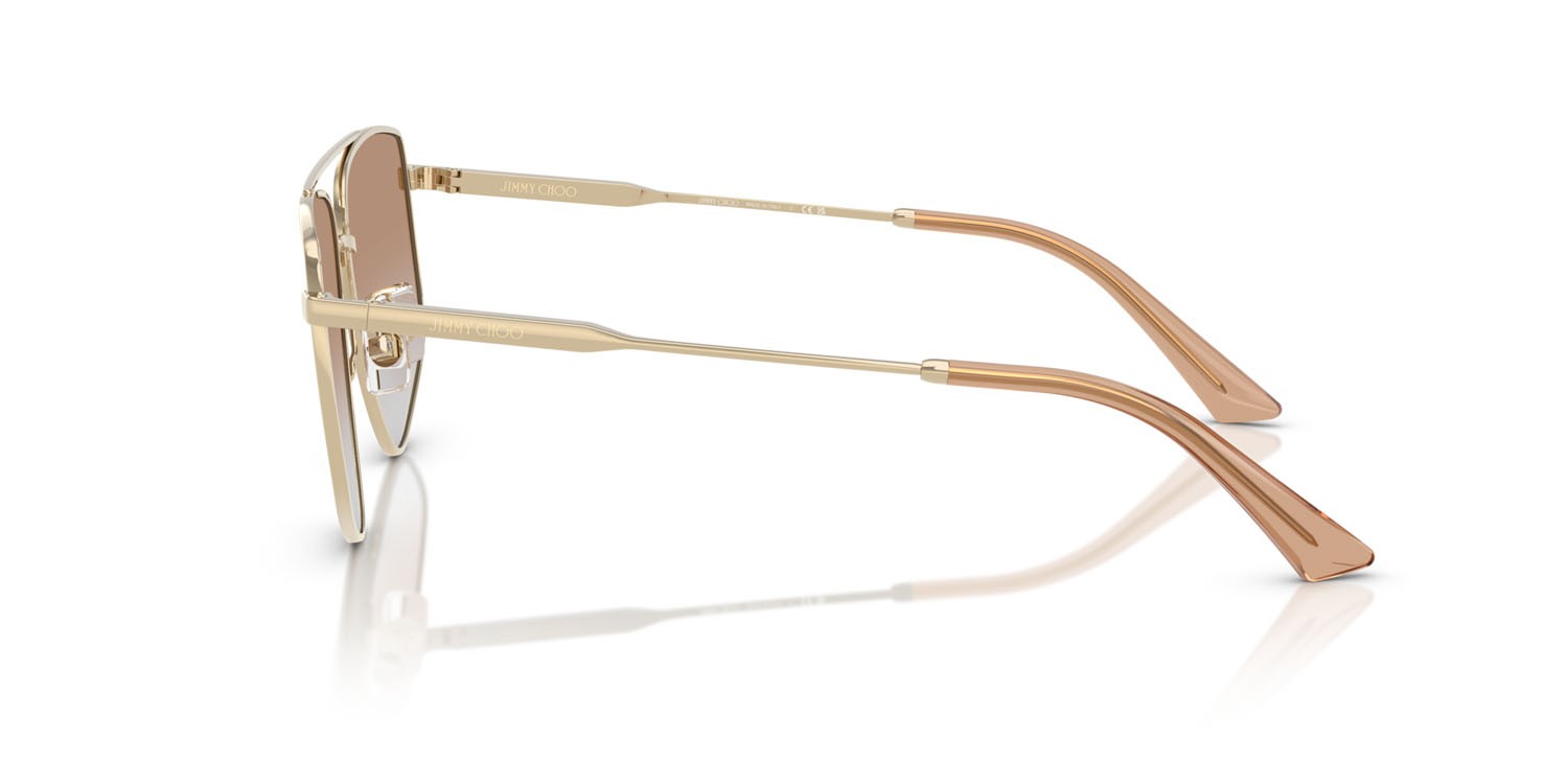 Sunglasses Jimmy Choo JC 4011 (30060G) color oro pallido shape aviator lenses clear gradient orange