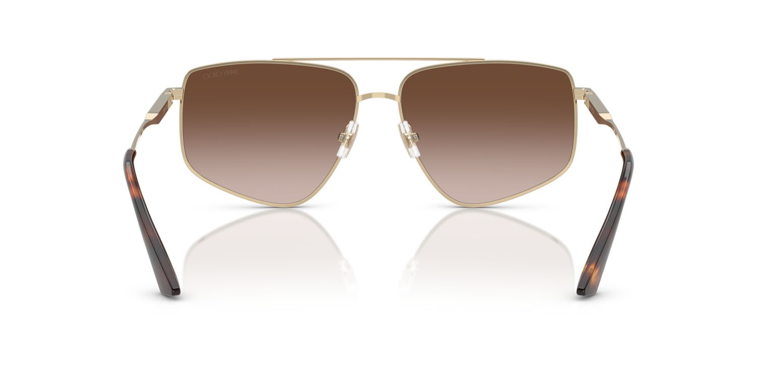 Occhiali da sole Jimmy Choo JC 4011 (300613) colore oro pallido forma aviator lenti marrone sfumato