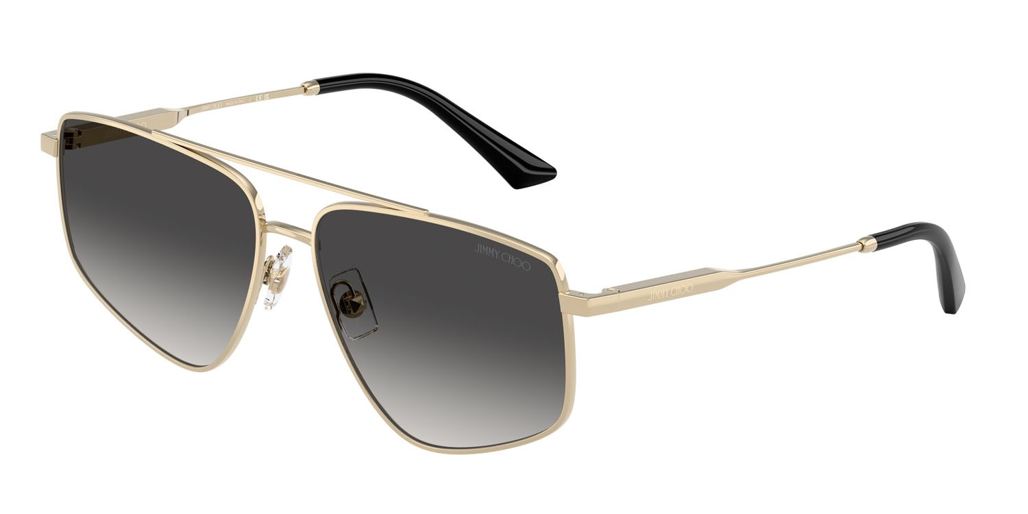 Sunglasses Jimmy Choo JC 4011 (30068G) color oro pallido shape aviator lenses grigio sfumato