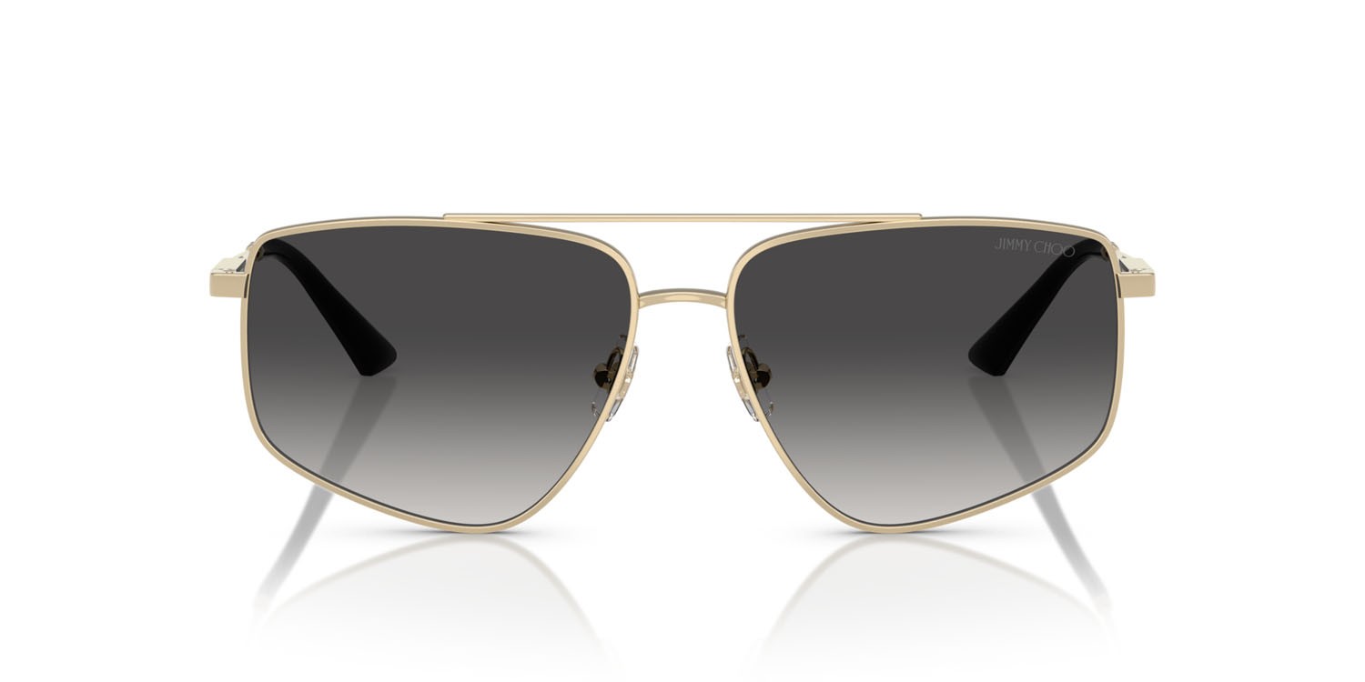 Sunglasses Jimmy Choo JC 4011 (30068G) color oro pallido shape aviator lenses grigio sfumato