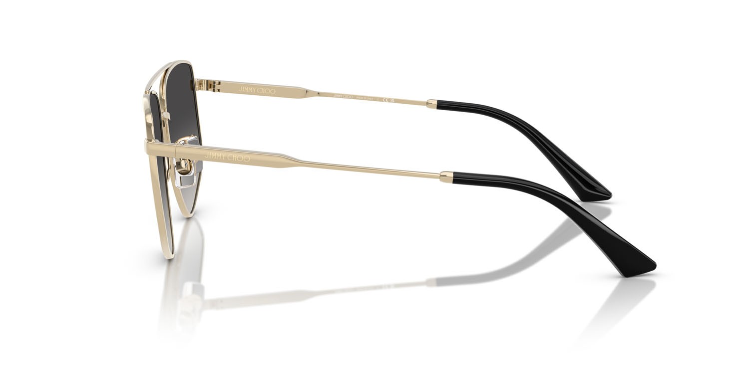 Sunglasses Jimmy Choo JC 4011 (30068G) color oro pallido shape aviator lenses grigio sfumato