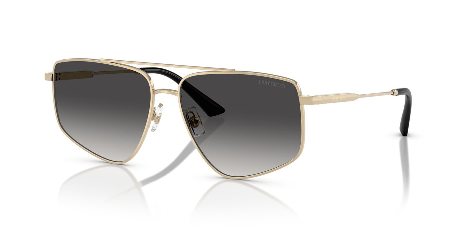 Sunglasses Jimmy Choo JC 4011 (30068G) color oro pallido shape aviator lenses grigio sfumato