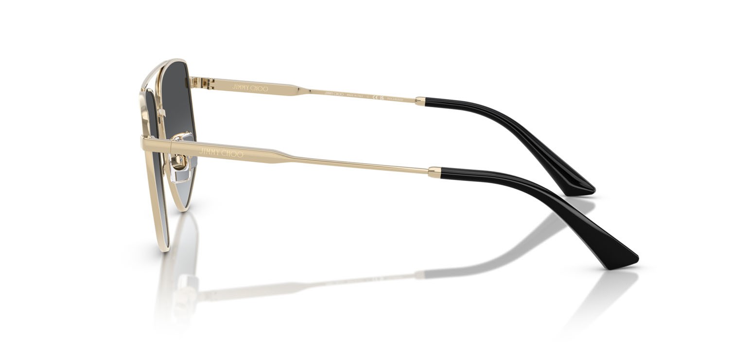 Occhiali da sole Jimmy Choo JC 4011 (3006T3) colore oro pallido forma aviator lenti polarizzata grigio sfumato