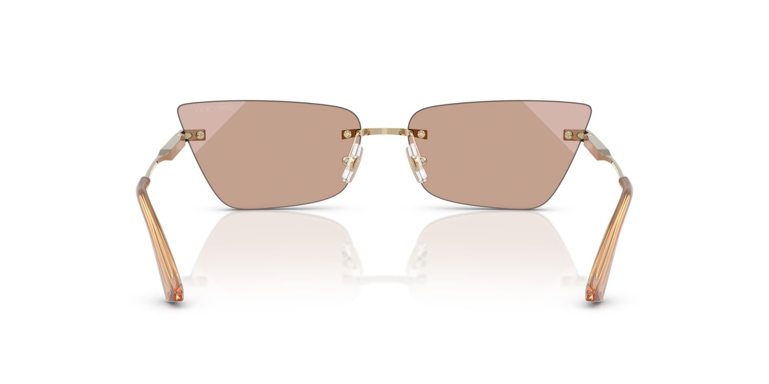 Occhiali da sole Jimmy Choo JC 4012 (300613) colore oro pallido forma cat eye lenti marrone sfumato