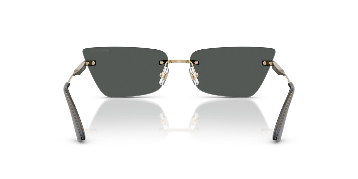 Occhiali da sole Jimmy Choo JC 4012 (300687) colore oro pallido forma cat eye lenti grigio scuro