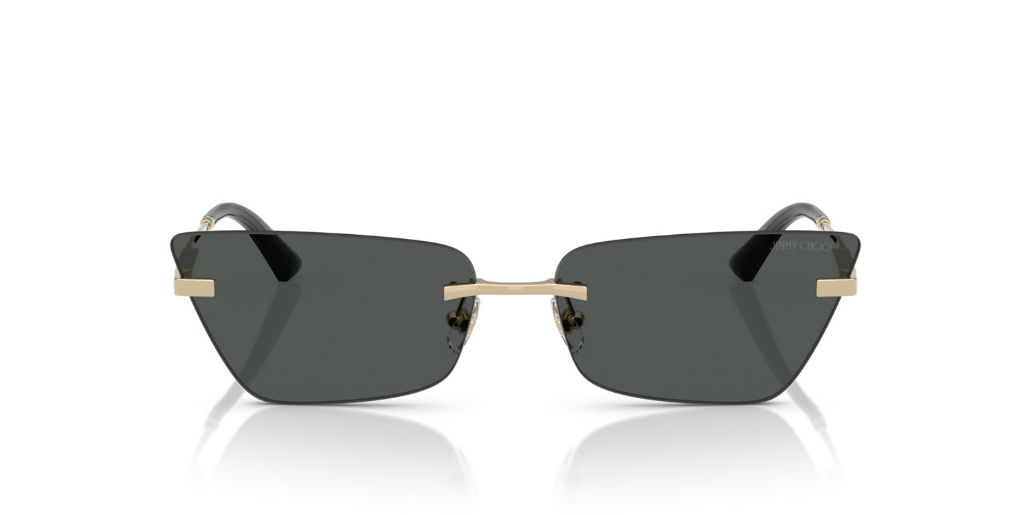Occhiali da sole Jimmy Choo JC 4012 (300687) colore oro pallido forma cat eye lenti grigio scuro