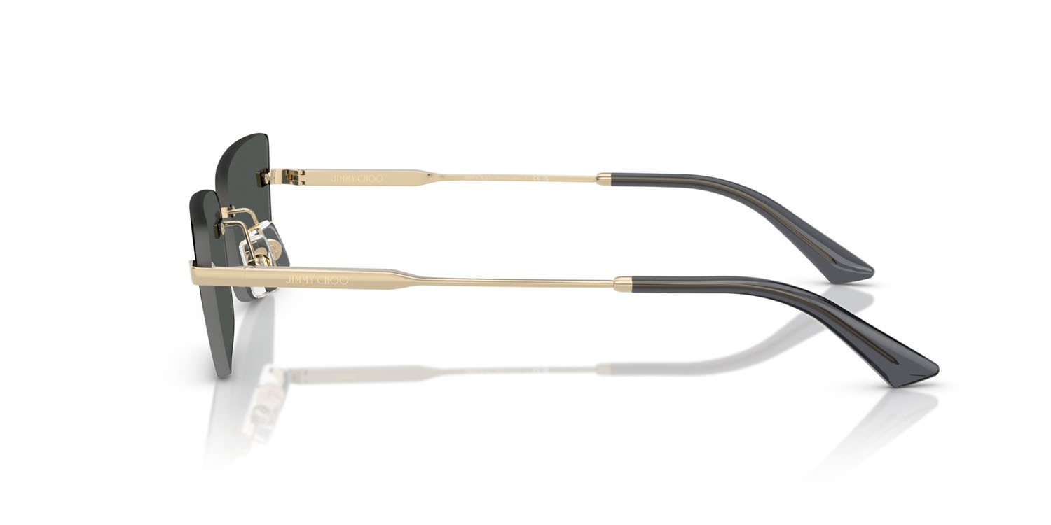 Occhiali da sole Jimmy Choo JC 4012 (300687) colore oro pallido forma cat eye lenti grigio scuro