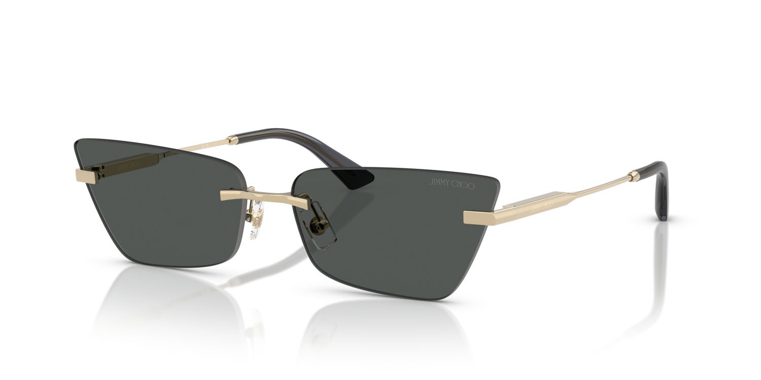Occhiali da sole Jimmy Choo JC 4012 (300687) colore oro pallido forma cat eye lenti grigio scuro