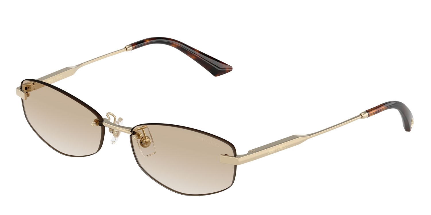 Occhiali da sole Jimmy Choo JC 4013D (300611) colore oro pallido forma ovale lenti grigio sfumato