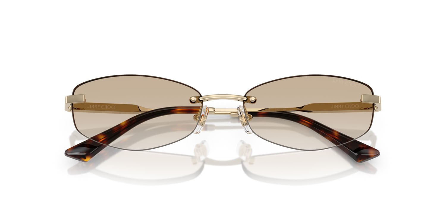 Occhiali da sole Jimmy Choo JC 4013D (300611) colore oro pallido forma ovale lenti grigio sfumato