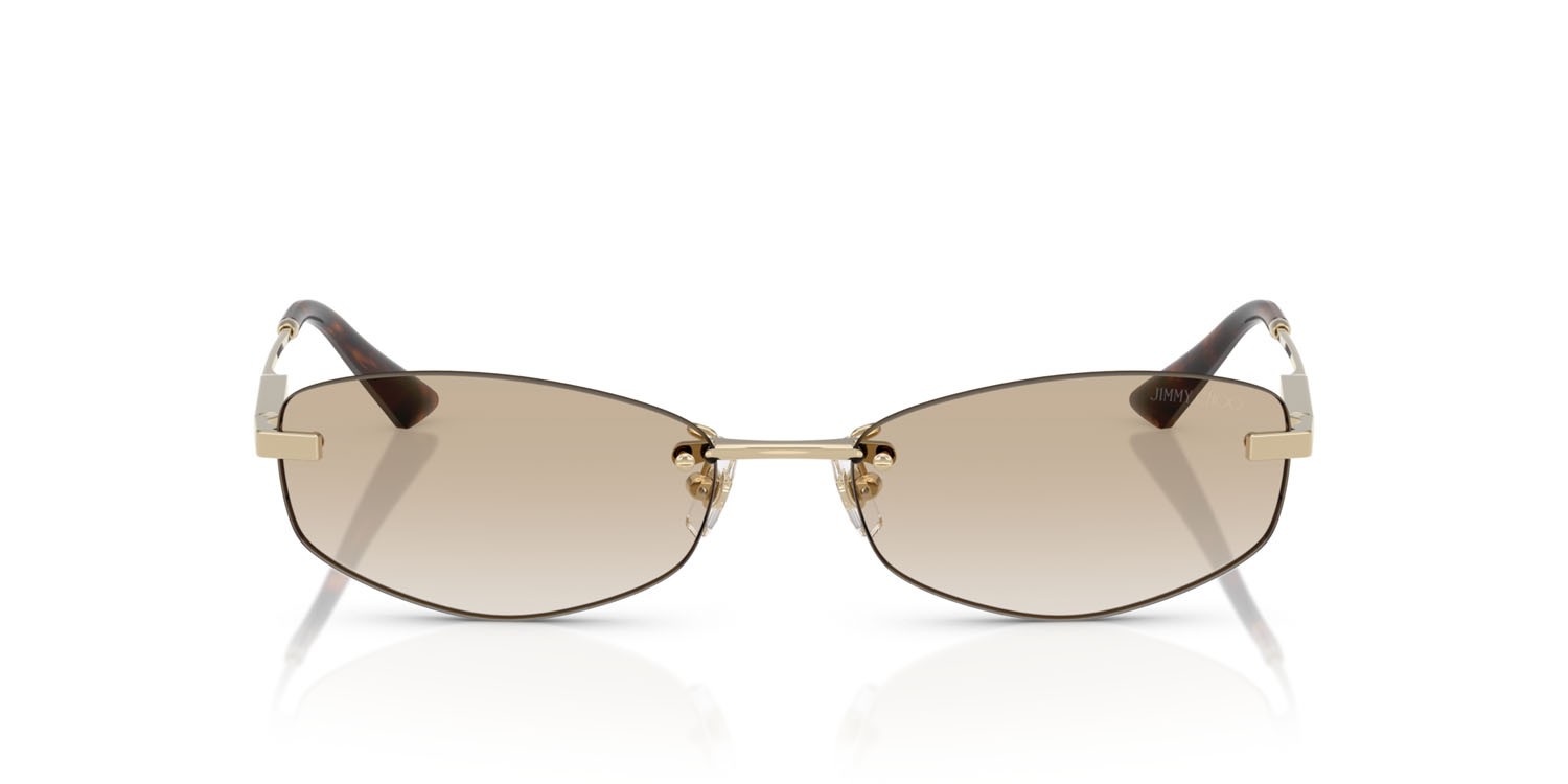 Occhiali da sole Jimmy Choo JC 4013D (300611) colore oro pallido forma ovale lenti grigio sfumato