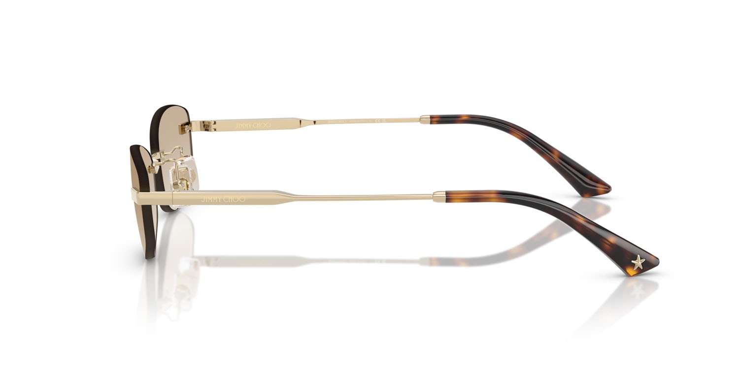 Occhiali da sole Jimmy Choo JC 4013D (300611) colore oro pallido forma ovale lenti grigio sfumato