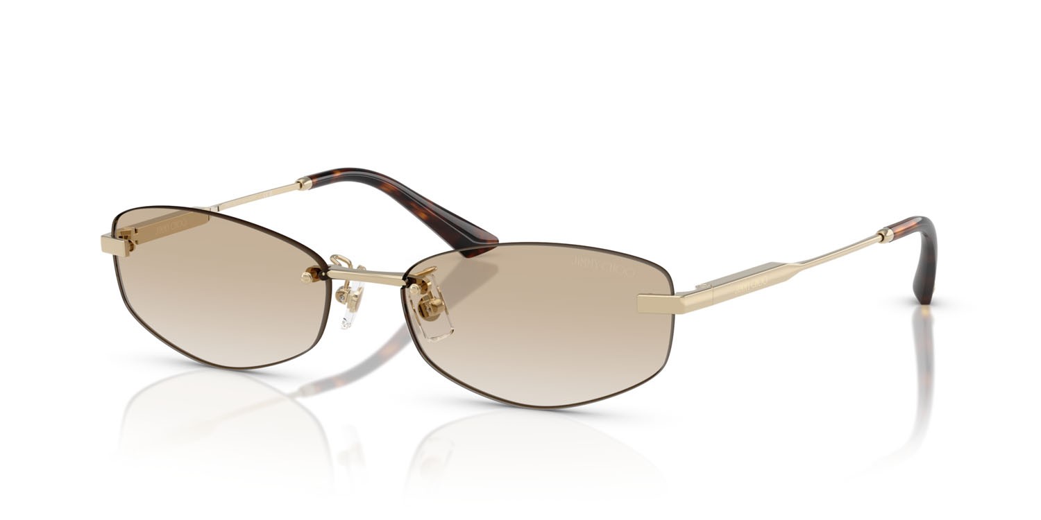 Occhiali da sole Jimmy Choo JC 4013D (300611) colore oro pallido forma ovale lenti grigio sfumato