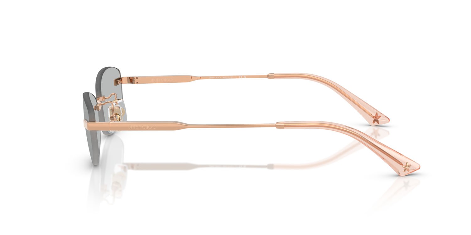 Occhiali da sole Jimmy Choo JC 4013D (300887) colore oro rose forma ovale lenti grigio chiaro