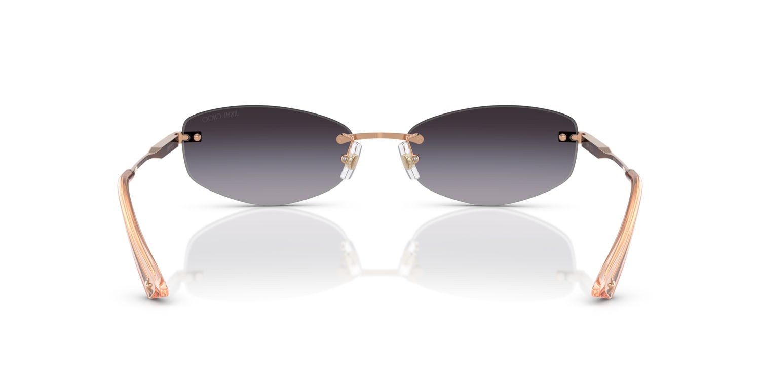 Occhiali da sole Jimmy Choo JC 4013D (30088G) colore oro rose forma ovale lenti sfumato grigio