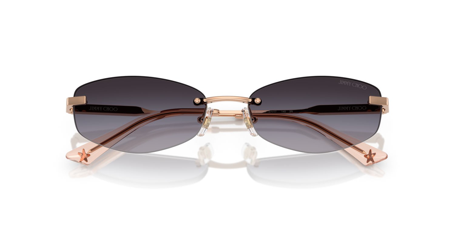 Occhiali da sole Jimmy Choo JC 4013D (30088G) colore oro rose forma ovale lenti sfumato grigio