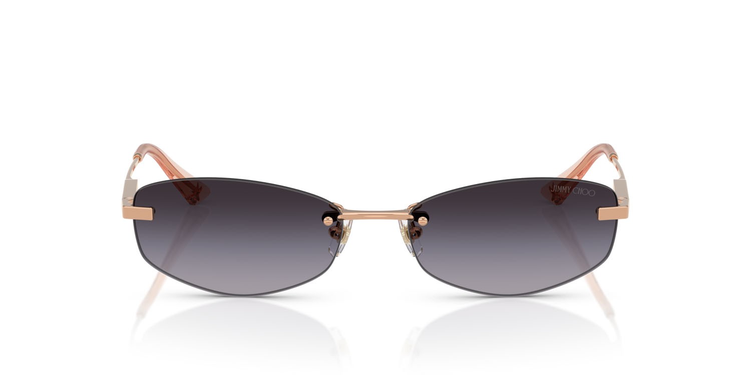 Occhiali da sole Jimmy Choo JC 4013D (30088G) colore oro rose forma ovale lenti sfumato grigio
