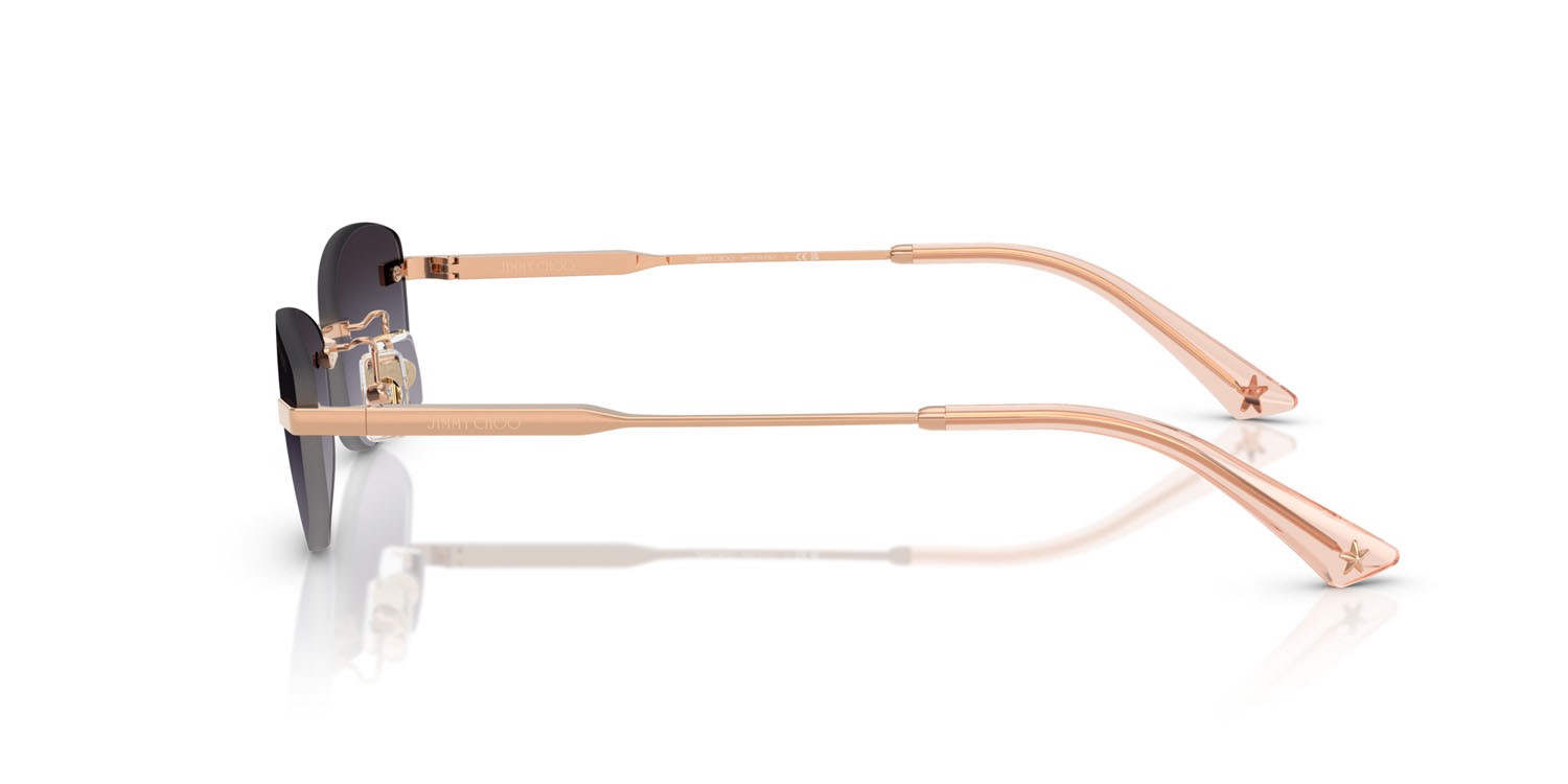 Occhiali da sole Jimmy Choo JC 4013D (30088G) colore oro rose forma ovale lenti sfumato grigio