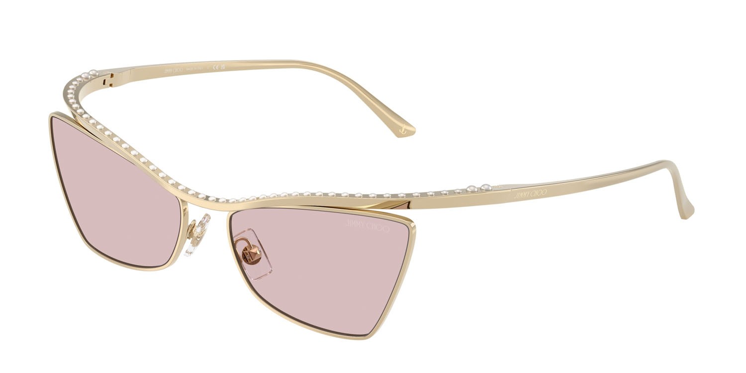 Sunglasses Jimmy Choo JC 4014H (3006/5) color oro pallido shape cat eye lenses rosa