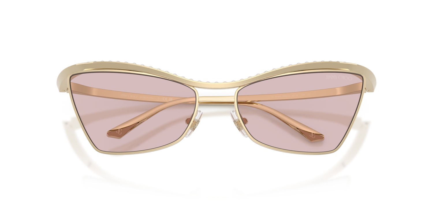 Sunglasses Jimmy Choo JC 4014H (3006/5) color oro pallido shape cat eye lenses rosa