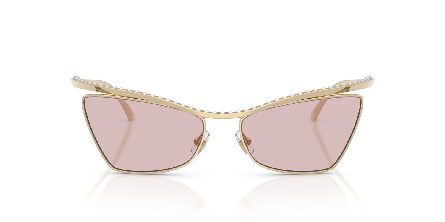Sunglasses Jimmy Choo JC 4014H (3006/5) color oro pallido shape cat eye lenses rosa