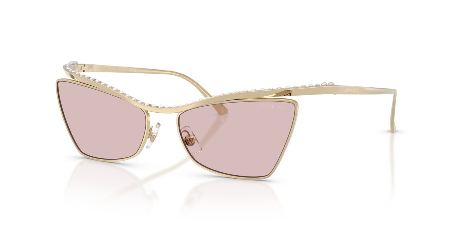 Sunglasses Jimmy Choo JC 4014H (3006/5) color oro pallido shape cat eye lenses rosa
