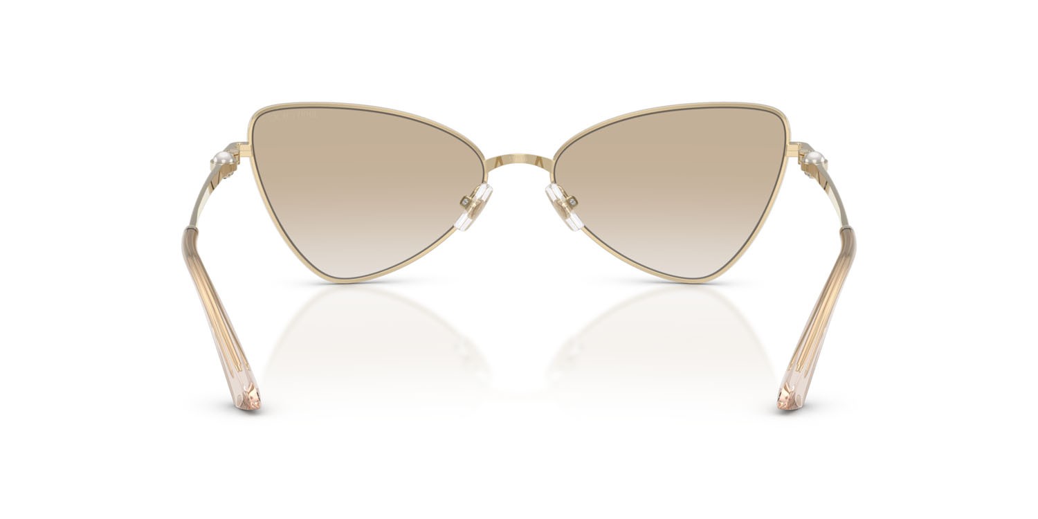 Sunglasses Jimmy Choo JC 4015HB (300611) color oro pallido shape cat eye lenses trasparente sfumato grigio chiaro