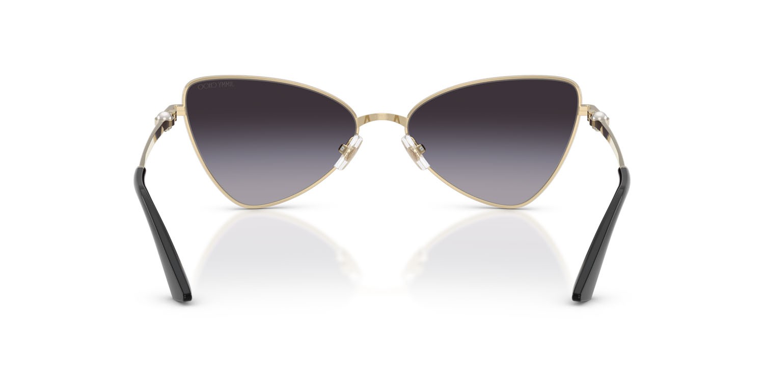 Occhiali da sole Jimmy Choo JC 4015HB (30068G) colore oro pallido forma cat eye lenti grigio sfumato