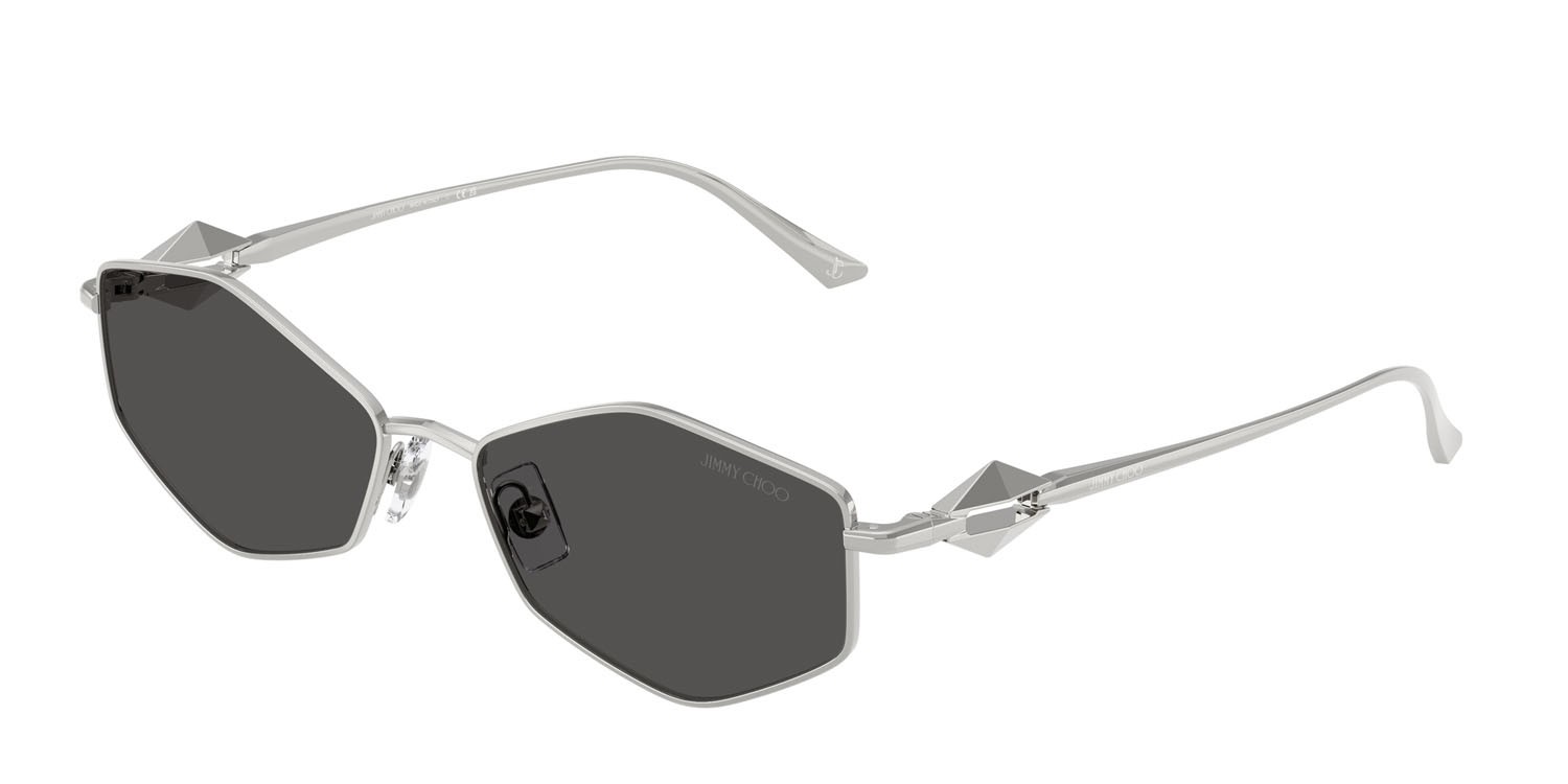 Occhiali da sole Jimmy Choo JC 4017 (300287) colore argento forma ovale lenti grigio scuro