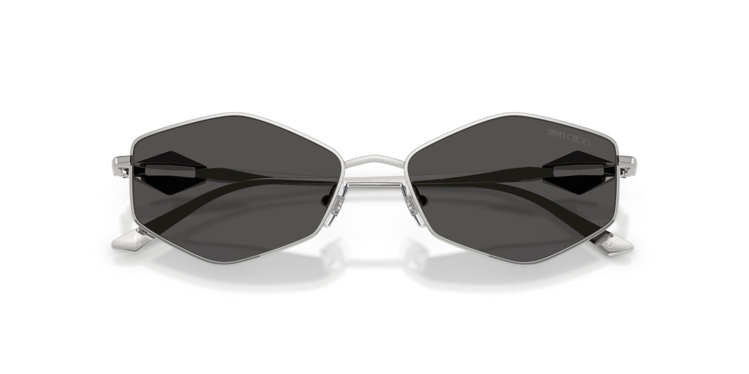 Occhiali da sole Jimmy Choo JC 4017 (300287) colore argento forma ovale lenti grigio scuro