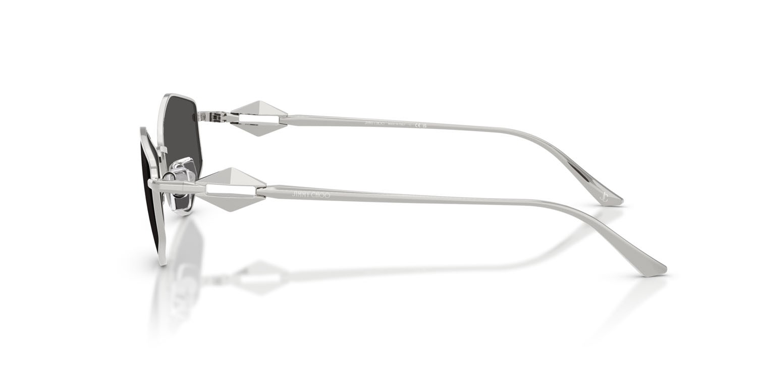 Occhiali da sole Jimmy Choo JC 4017 (300287) colore argento forma ovale lenti grigio scuro