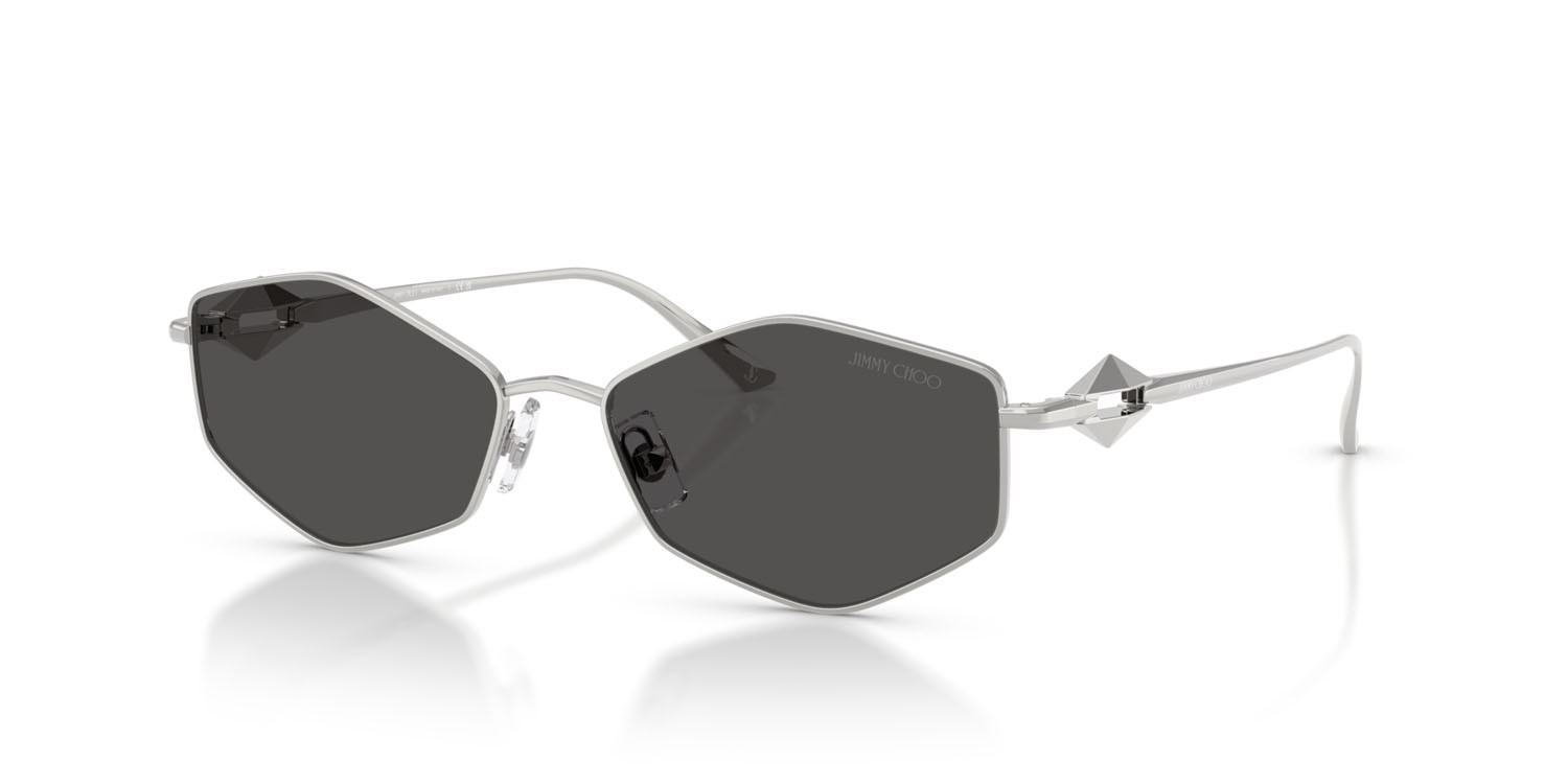 Occhiali da sole Jimmy Choo JC 4017 (300287) colore argento forma ovale lenti grigio scuro