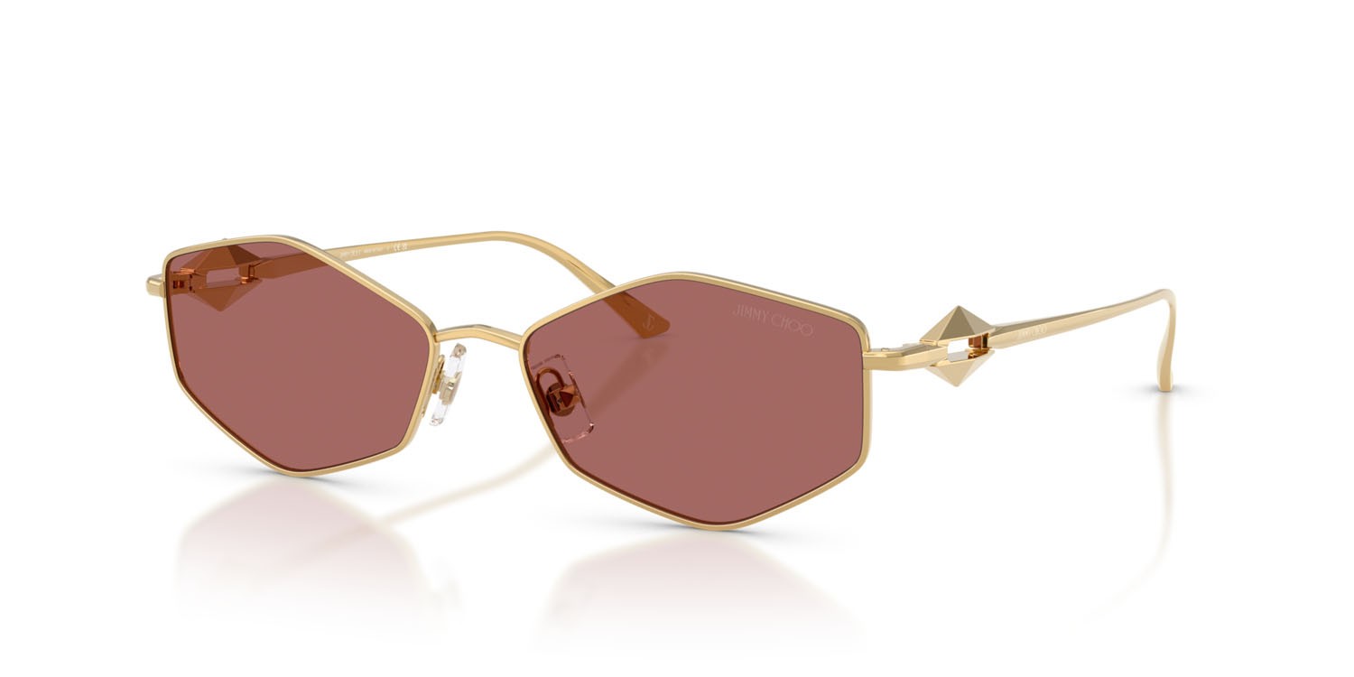 Sunglasses Jimmy Choo JC 4017 (302369) color oro shape oval lenses violetto scuro