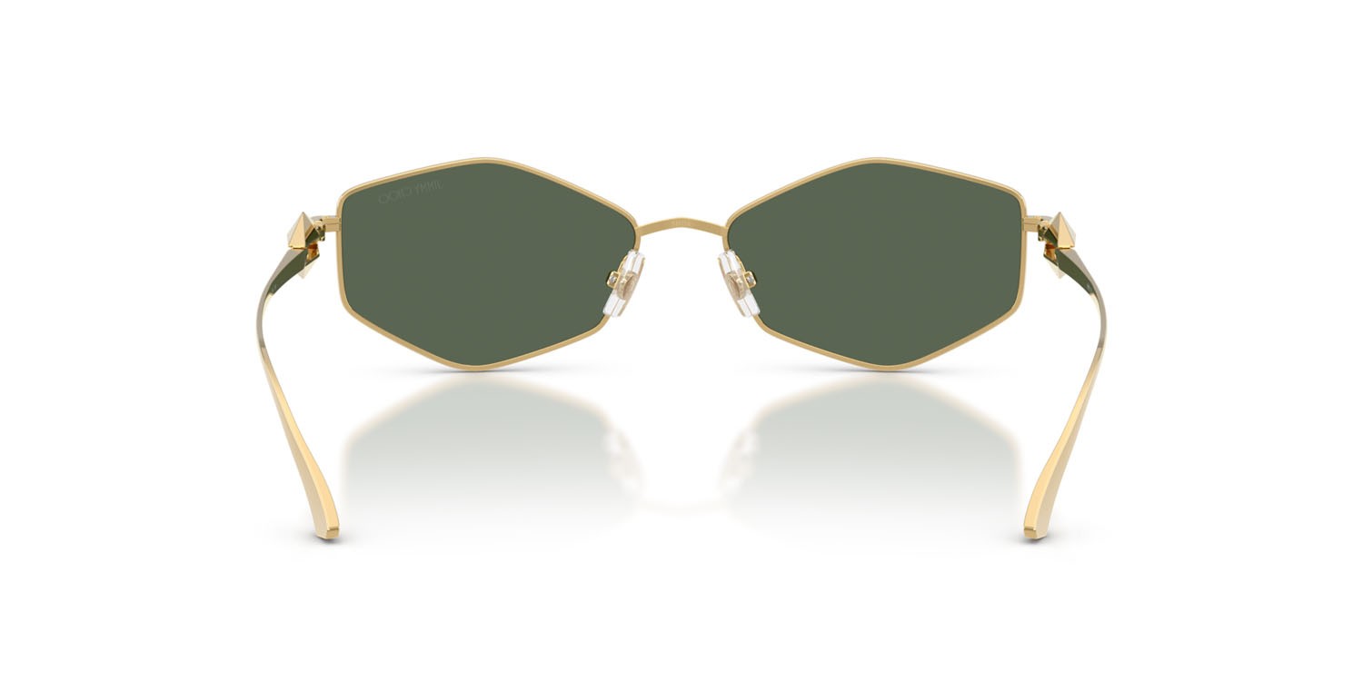 Occhiali da sole Jimmy Choo JC 4017 (302371) colore oro forma ovale lenti verde scuro