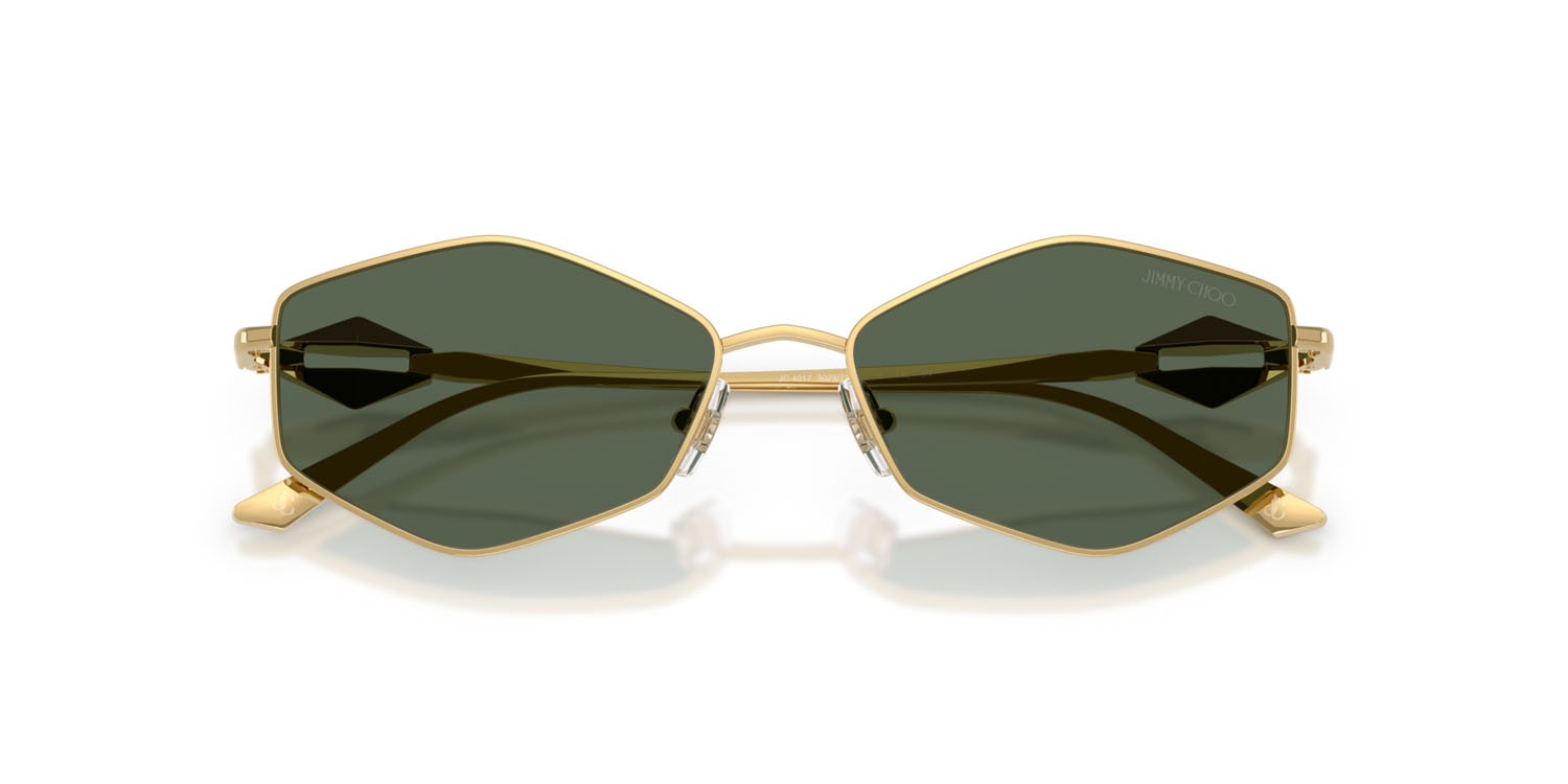 Occhiali da sole Jimmy Choo JC 4017 (302371) colore oro forma ovale lenti verde scuro