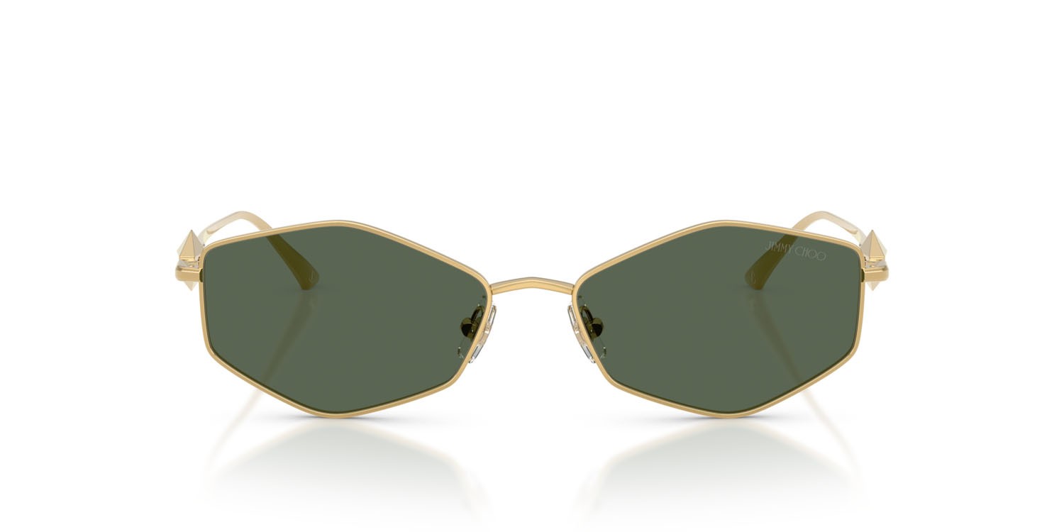 Occhiali da sole Jimmy Choo JC 4017 (302371) colore oro forma ovale lenti verde scuro
