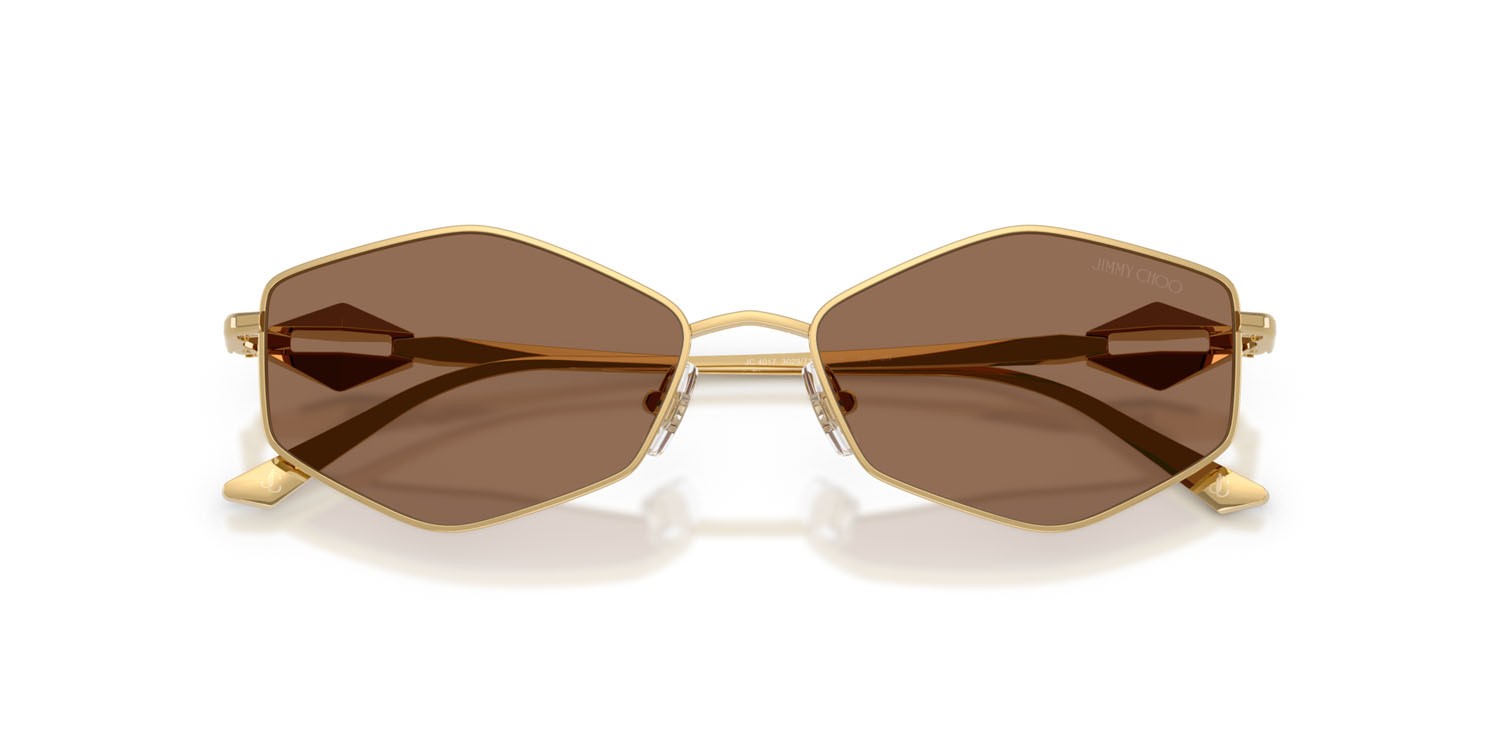 Occhiali da sole Jimmy Choo JC 4017 (302373) colore oro forma ovale lenti marrone scuro
