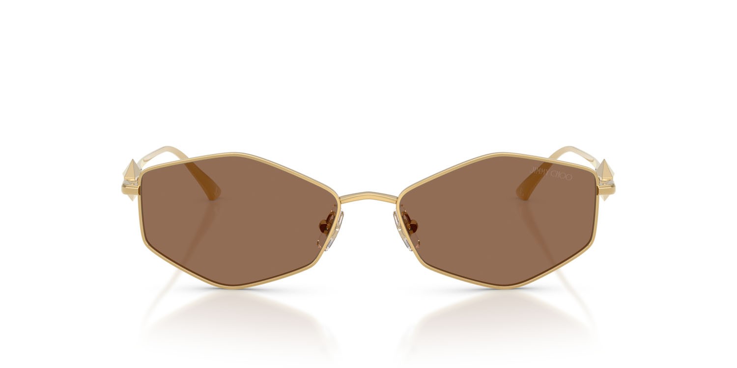 Occhiali da sole Jimmy Choo JC 4017 (302373) colore oro forma ovale lenti marrone scuro