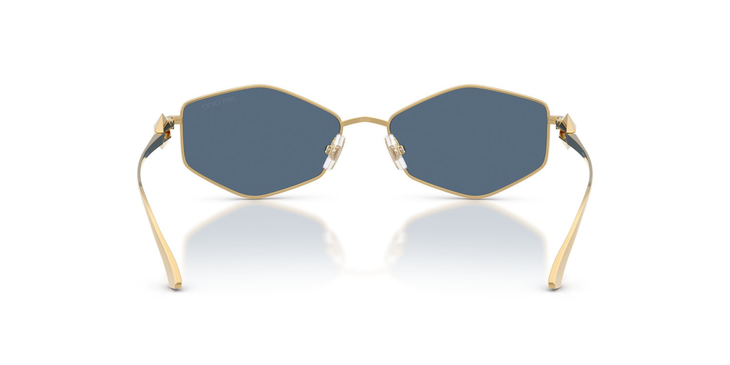 Occhiali da sole Jimmy Choo JC 4017 (302380) colore oro forma ovale lenti blu scuro