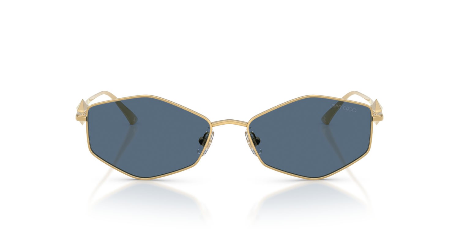 Occhiali da sole Jimmy Choo JC 4017 (302380) colore oro forma ovale lenti blu scuro