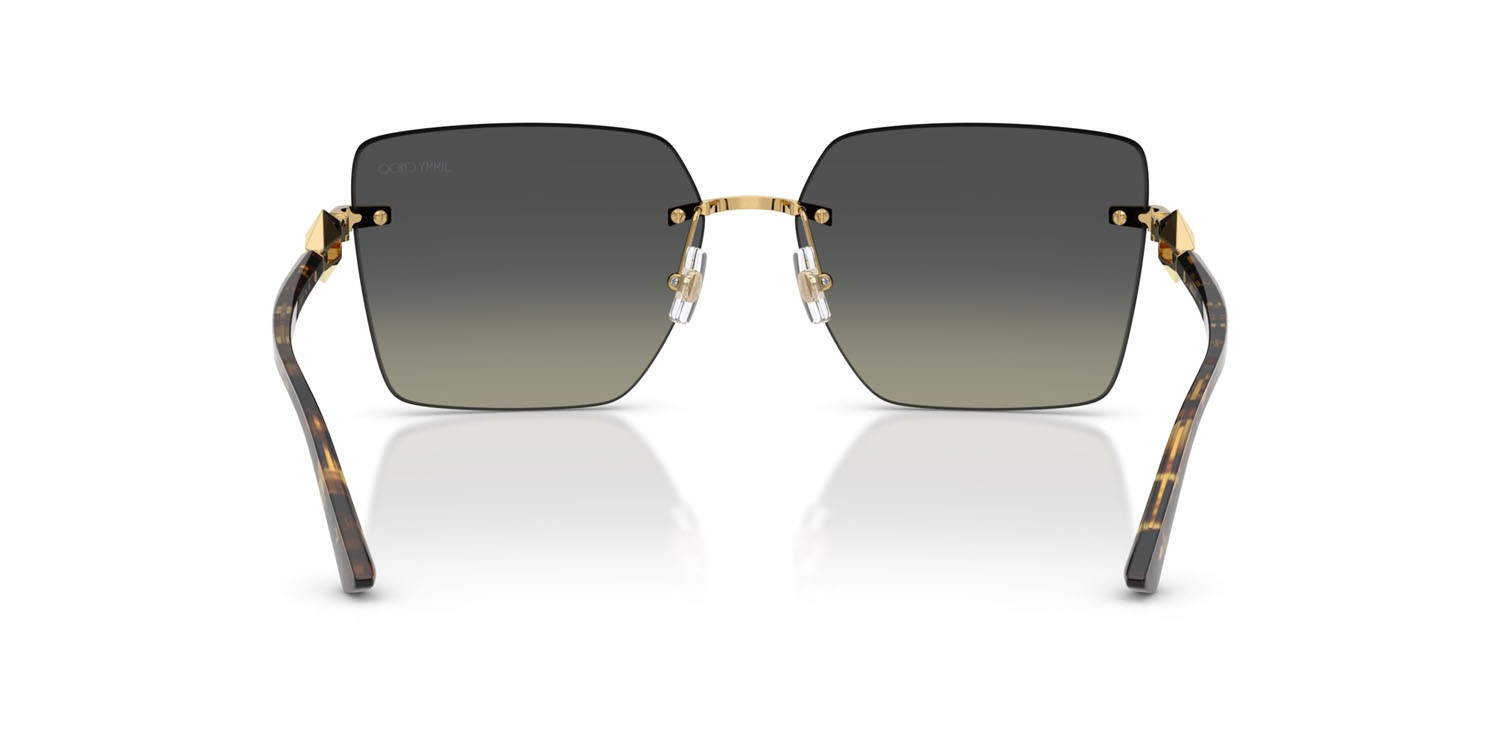 Occhiali da sole Jimmy Choo JC 4018 (302311) colore oro forma quadrato lenti sfumato grigio