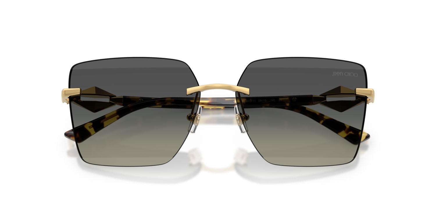 Occhiali da sole Jimmy Choo JC 4018 (302311) colore oro forma quadrato lenti sfumato grigio