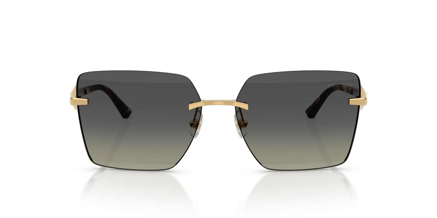 Occhiali da sole Jimmy Choo JC 4018 (302311) colore oro forma quadrato lenti sfumato grigio