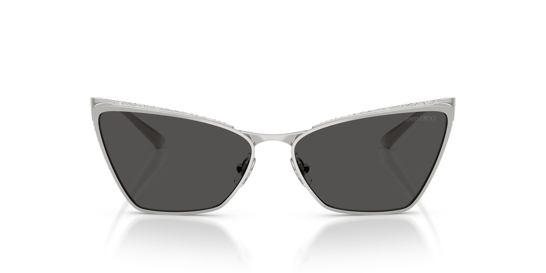 Occhiali da sole Jimmy Choo JC 4019B (300287) colore argento forma cat eye lenti grigio scuro