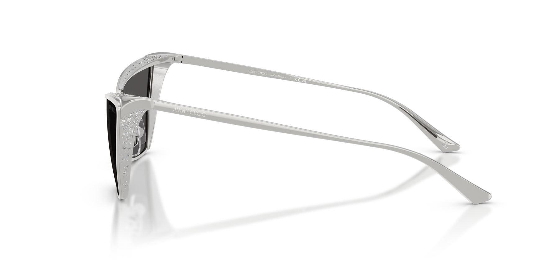 Occhiali da sole Jimmy Choo JC 4019B (300287) colore argento forma cat eye lenti grigio scuro