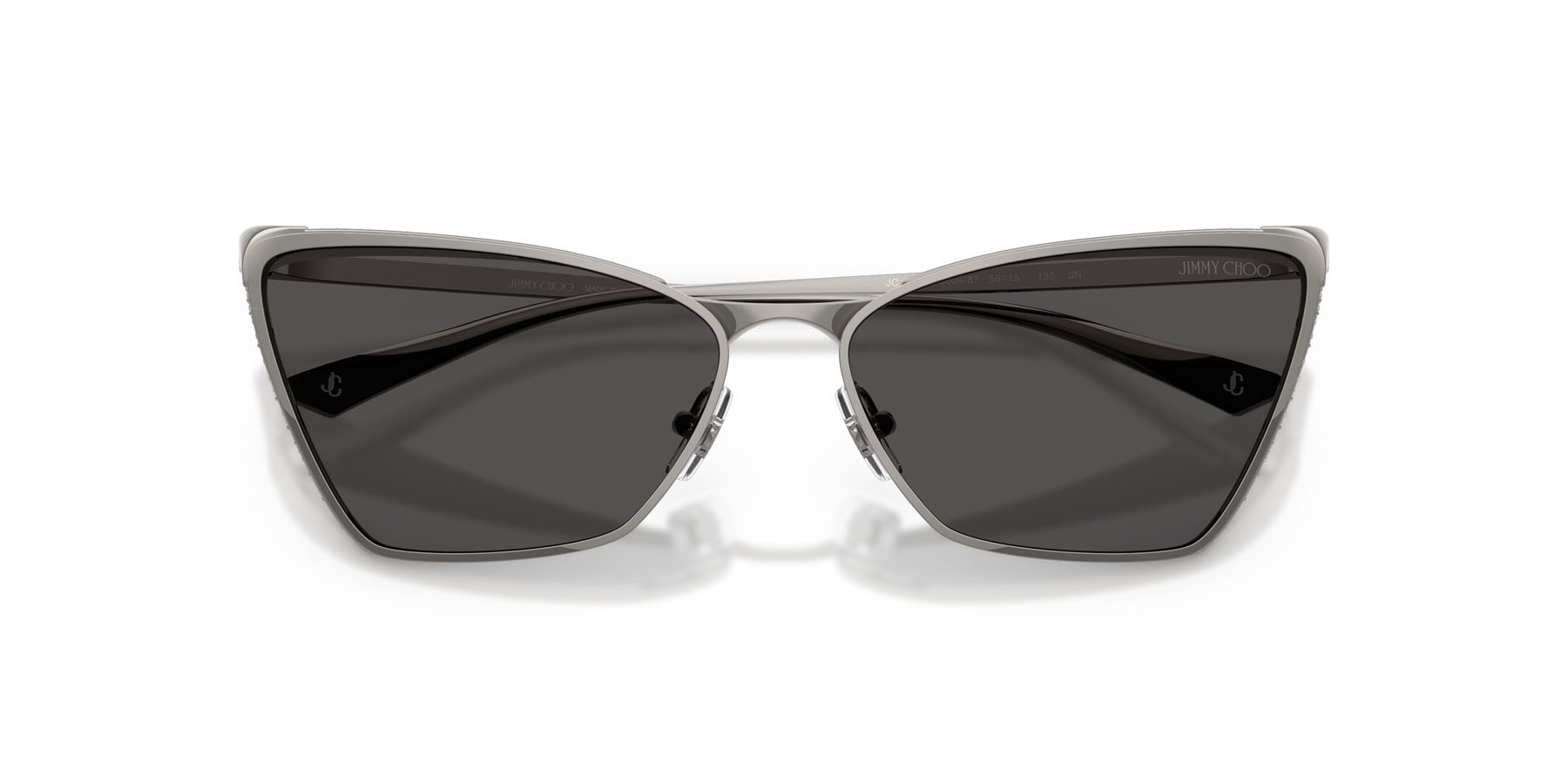 Occhiali da sole Jimmy Choo JC 4019B (300487) colore gunmetal forma cat eye lenti grigio scuro