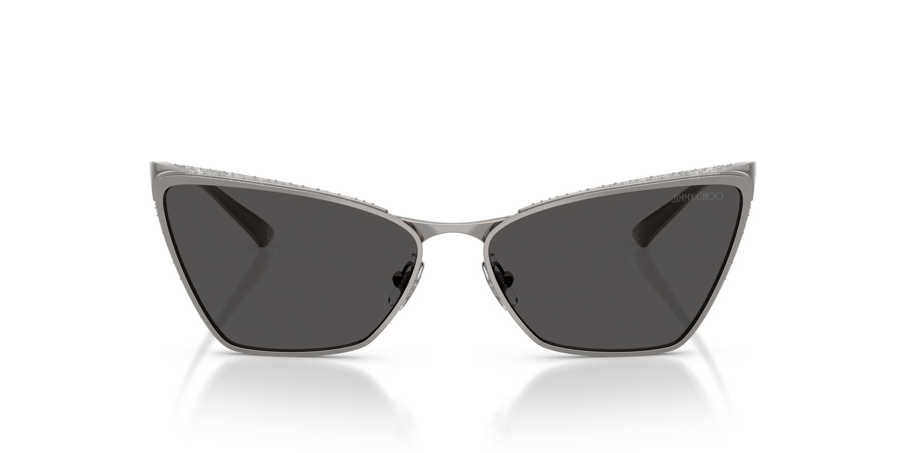 Occhiali da sole Jimmy Choo JC 4019B (300487) colore gunmetal forma cat eye lenti grigio scuro